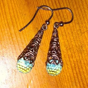 Copper Teardrop Earrings